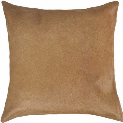 18" Chocolate Cowhide Throw Pillow