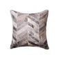 18" Gray Chevron Cowhide Throw Pillow