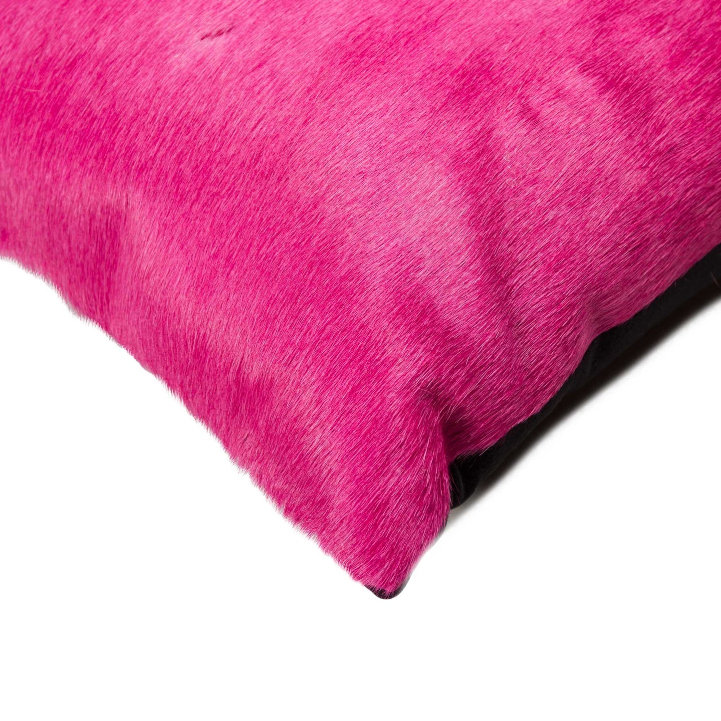 12" X 20" Fuschia Cowhide Throw Pillow