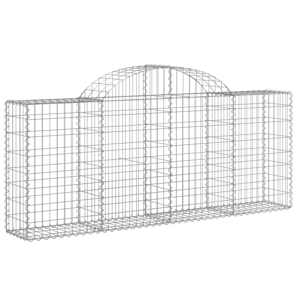 Arched Gabion Baskets 20 pcs 78.7"x11.8"x31.5"/39.4" Galvanized Iron