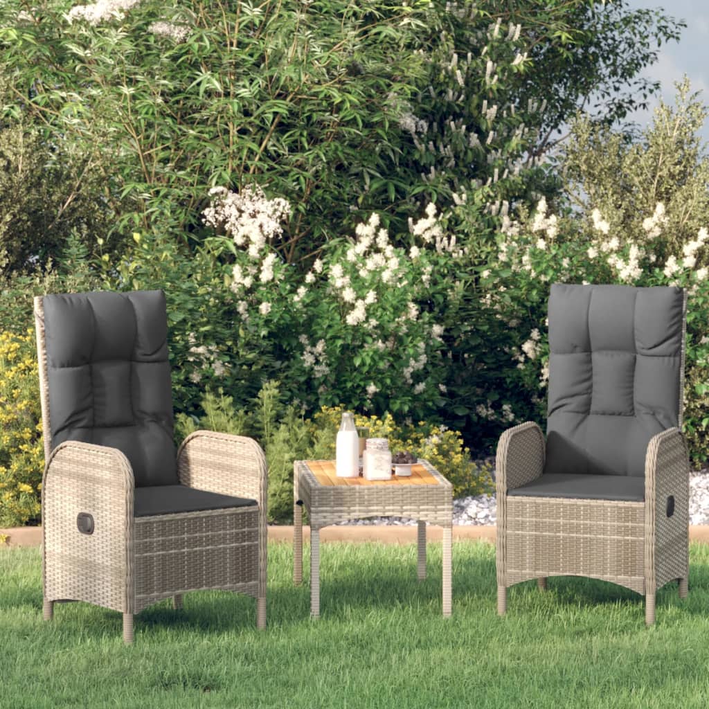 Patio Chairs 2 pcs Poly Rattan Black