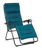 26" Black Steel Outdoor Zero Gravity Chair with Black Cushion