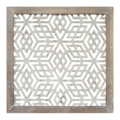 Wood Framed And Metal Laser-Cut Wall Decor