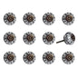 1.5" X 1.5" X 1.5" Black White Copper  Knobs 12 Pack