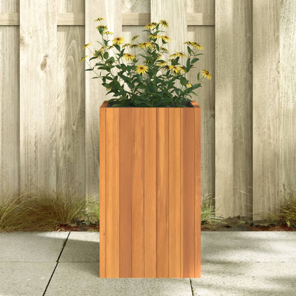 Garden Planter 13.8"x13.8"x23.6" Solid Wood Acacia