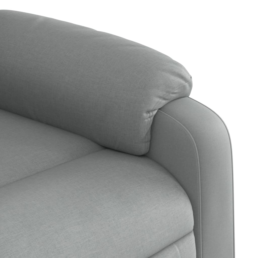 Recliner Chair Light Gray Fabric