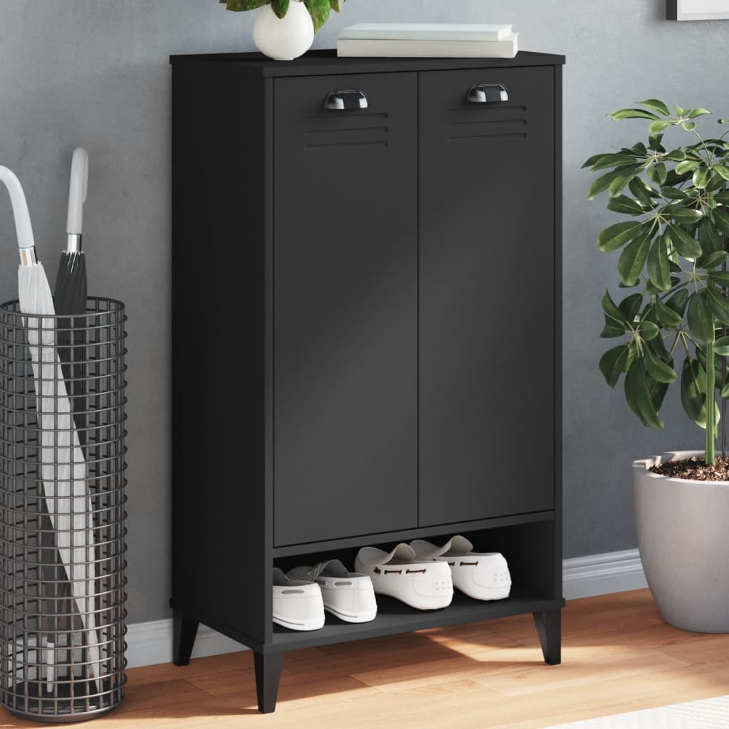 Shoe Cabinet VIKEN Anthracite Gray Engineered Wood