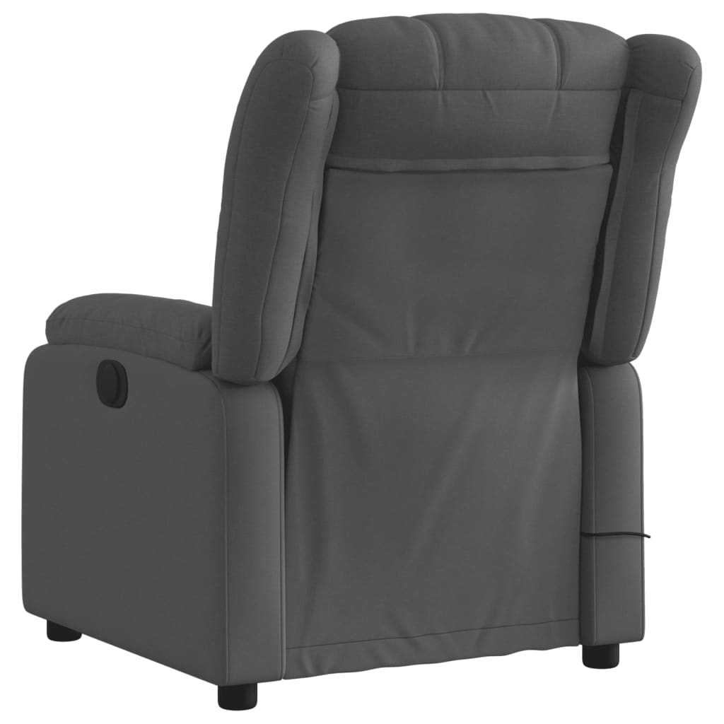 Electric Massage Recliner Chair Dark Gray Fabric