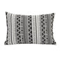 14" X 20" Black and White Modern Boho Throw Pillow