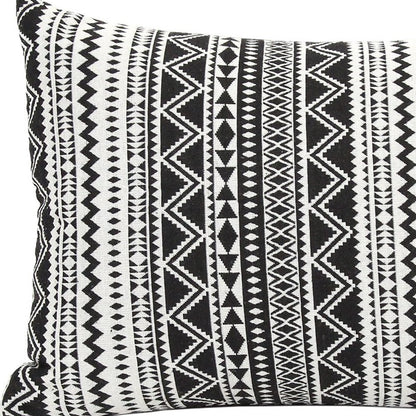 14" X 20" Black and White Modern Boho Throw Pillow