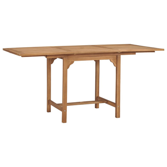 Extending Patio Table (43.3"-63")x31.5"x29.5" Solid Teak Wood