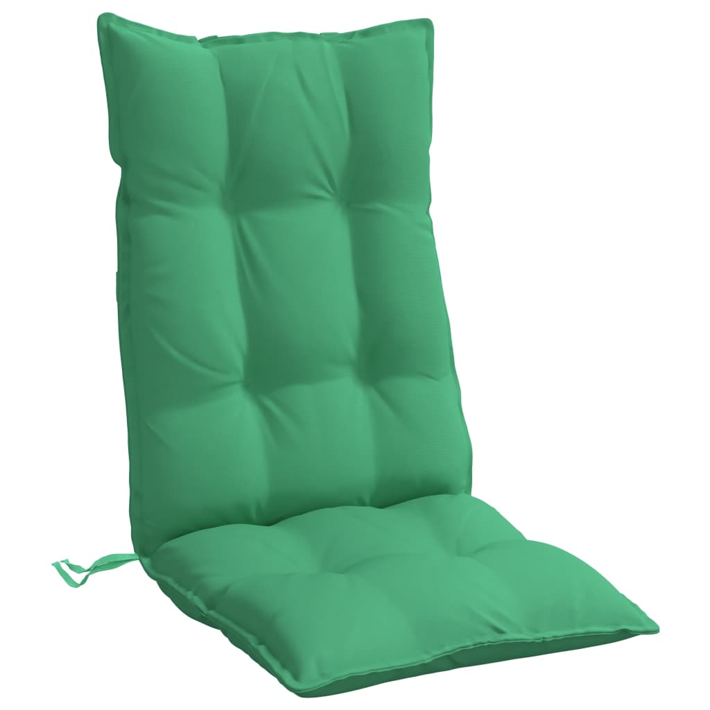 Highback Chair Cushions 4 pcs Green Oxford Fabric