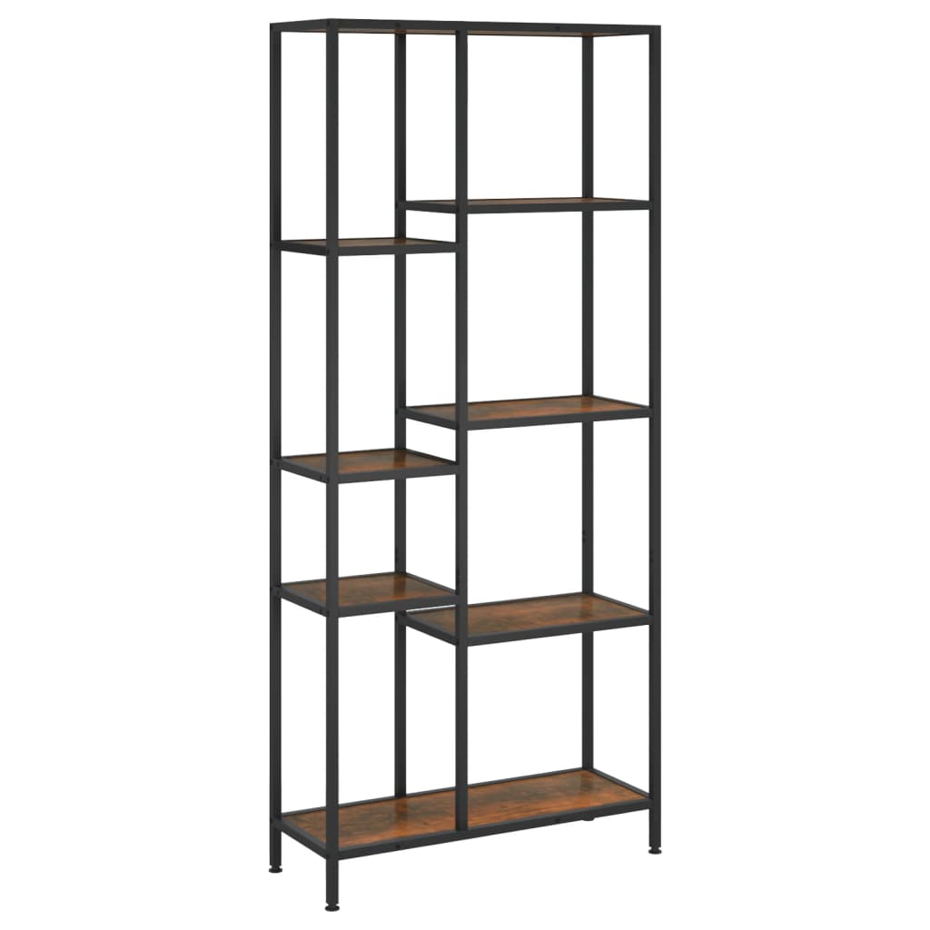 Book Shelf 31.5"x11.8"x70.9" Steel and Engineered Wood