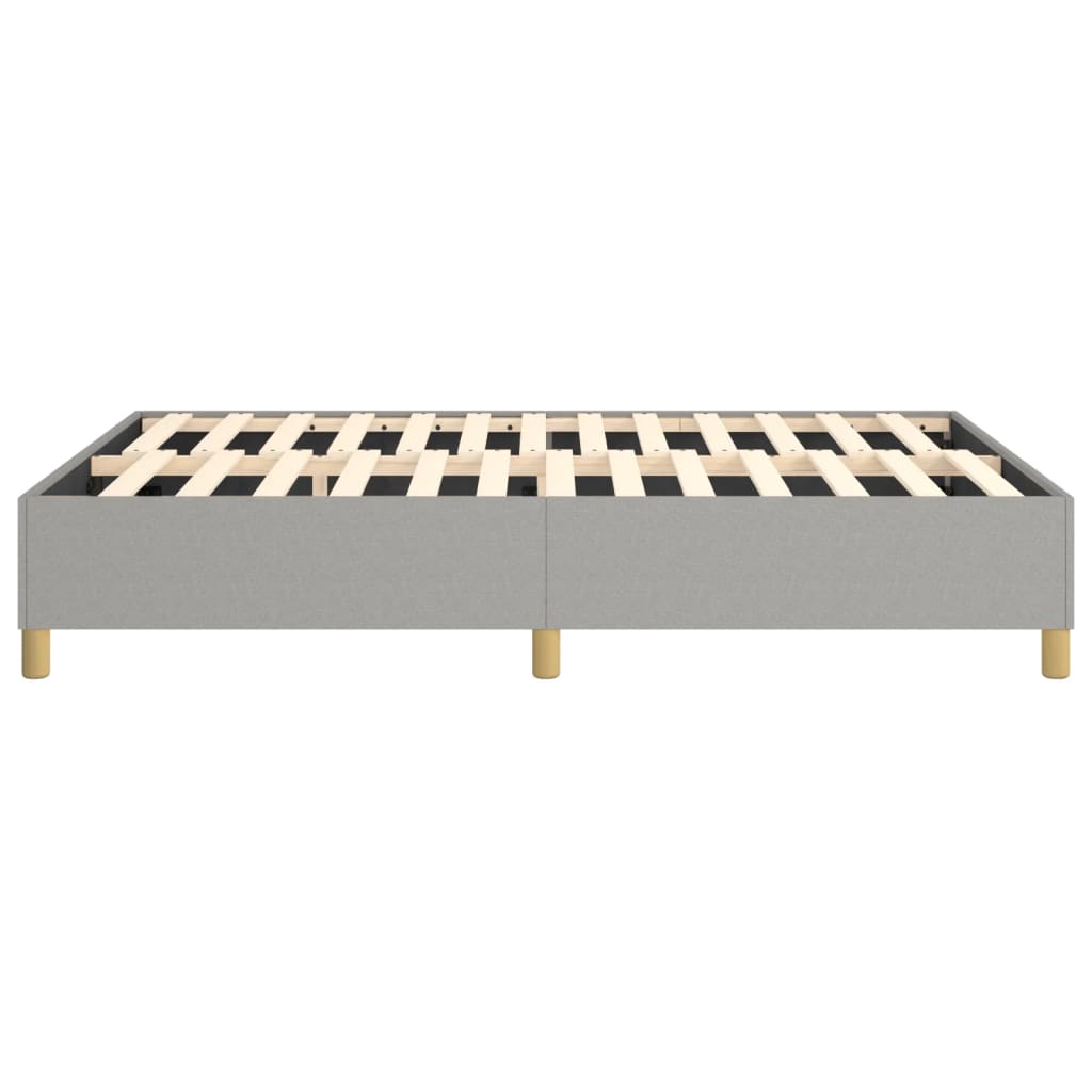 Bed Frame without Mattress Light Gray Queen Fabric (US Only)