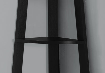 71" Espresso Wood Five Tier Corner Bookcase