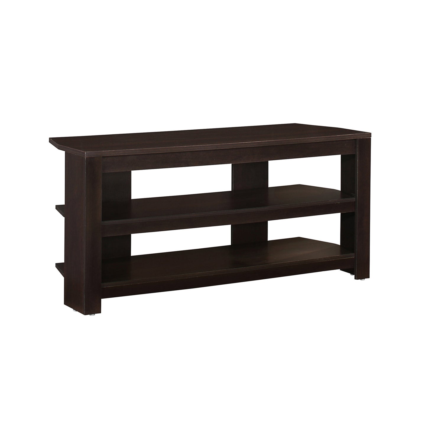 42" Black and Gray Open Shelving TV Stand