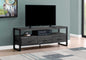 59" Brown and Black Cabinet Enclosed Storage TV Stand