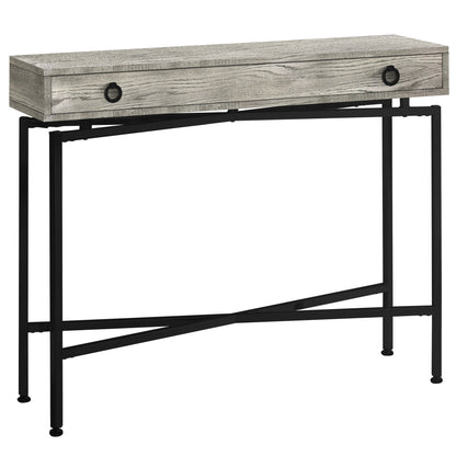 43" Brown And Black Cross Leg Console Table