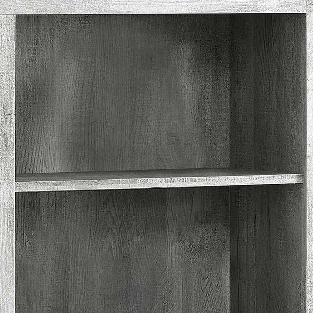 48" Black and Gray Wood Bookcase