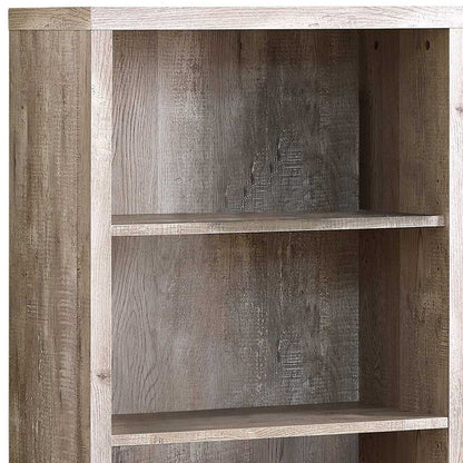 48" Black and Gray Wood Bookcase