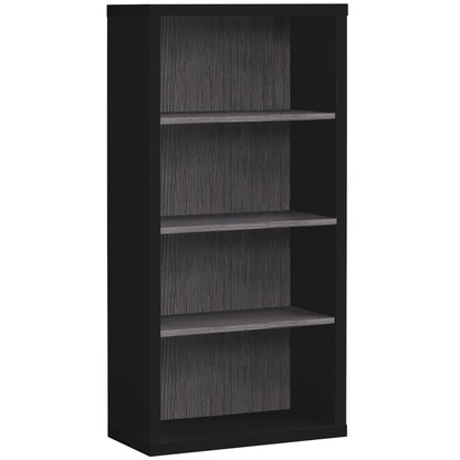 48" Black and Gray Wood Bookcase