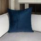 18" X 7" X 18" Transitional Navy Blue Solid Pillow Cover With Poly Insert