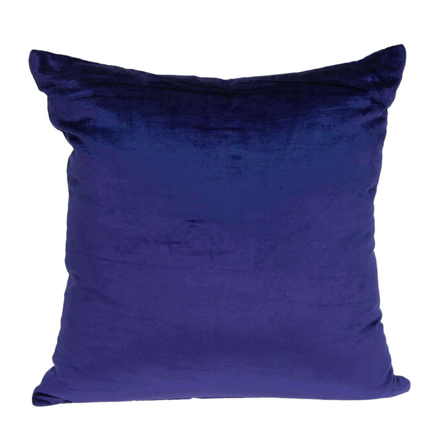 22" Royal Blue Cotton Blend Throw Pillow