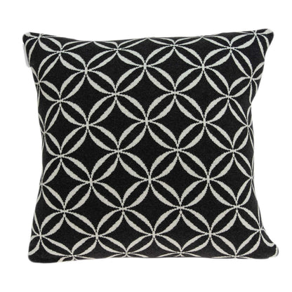 20" X 7" X 20" Transitional Black Pillow Cover With Poly Insert