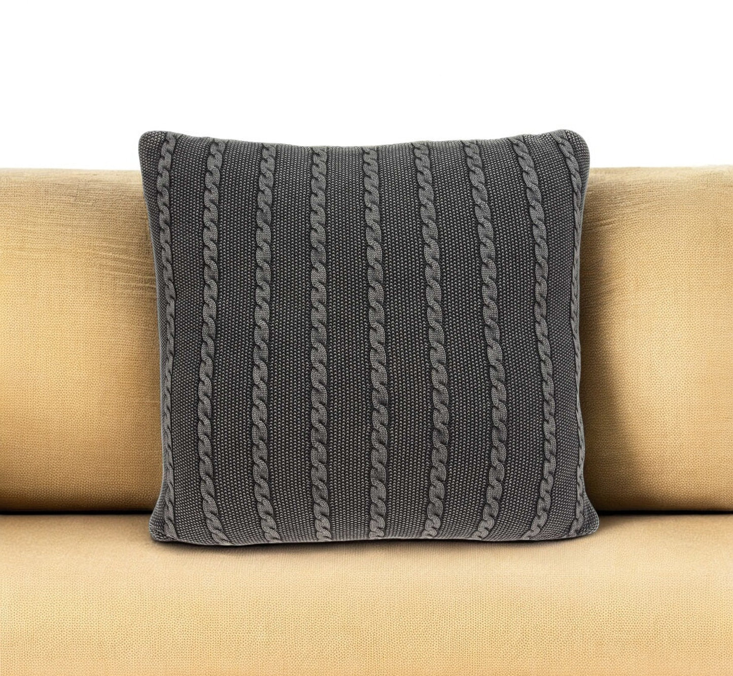 Charcoal Pillow Cover With Insert