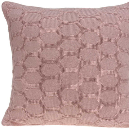 20" X 7" X 20" Transitional Pink Pillow Cover With Poly Insert