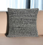 20" Charcoal Woven Cotton Blend Throw Pillow