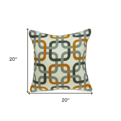 20" X 7" X 20" Multicolor Pillow Cover With Poly Insert