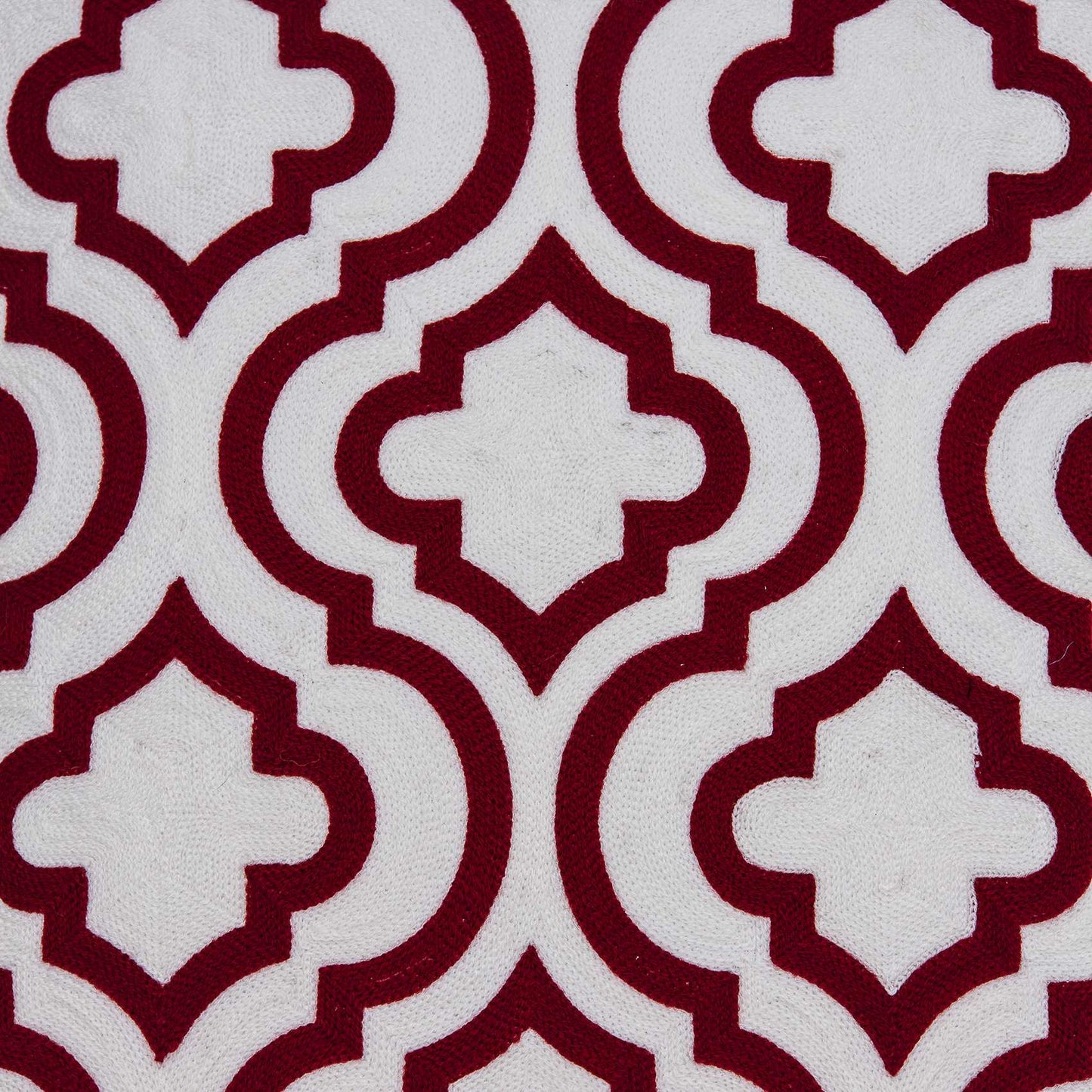 20" X 7" X 20" Transitional Red And White Accent Pillow Cover With Poly Insert