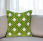 20" X 7" X 20" Cool Traditional Green And White Pillow Cover With Poly Insert