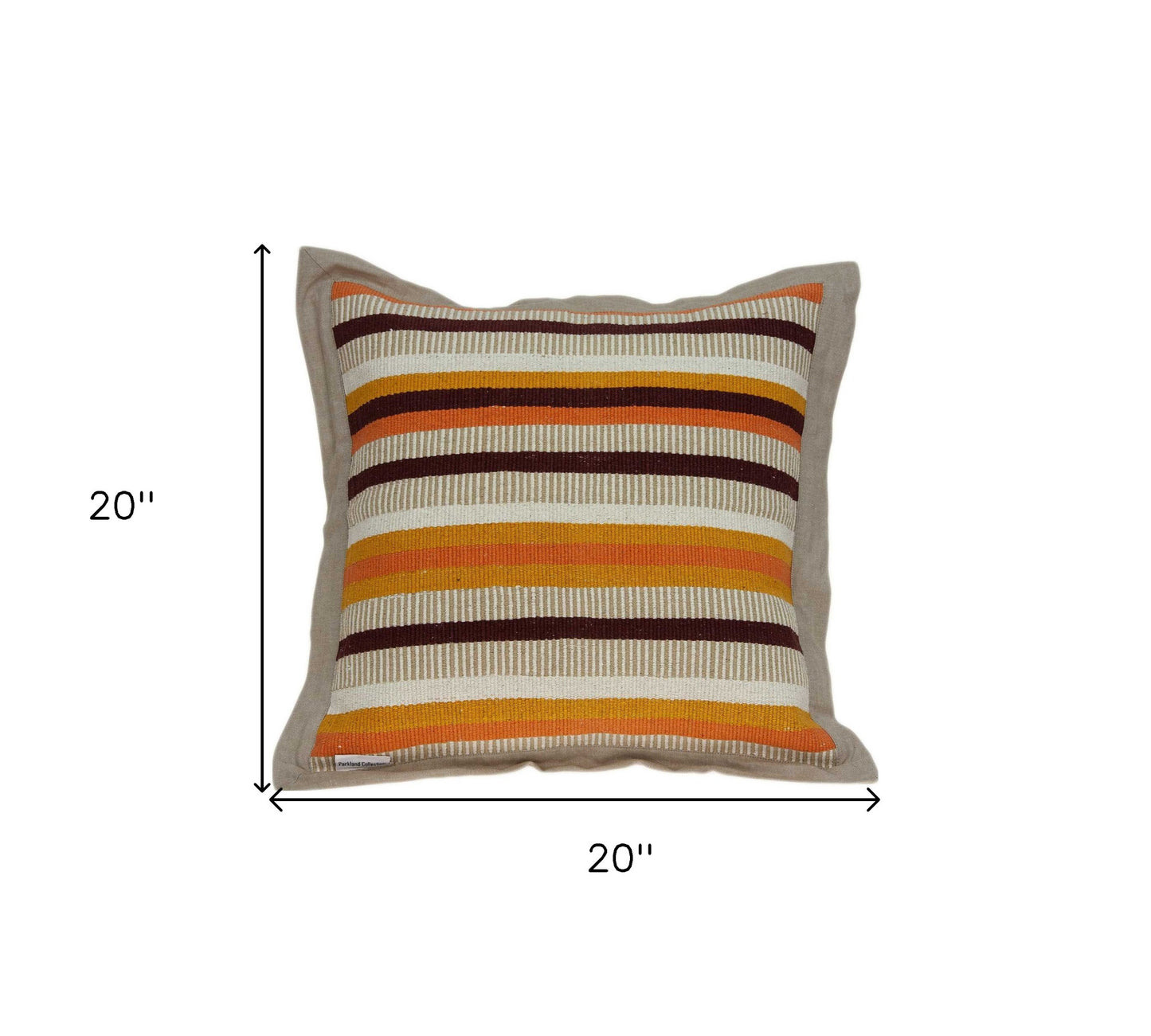 20" X 7" X 20" Transitional Multicolor Pillow Cover With Poly Insert