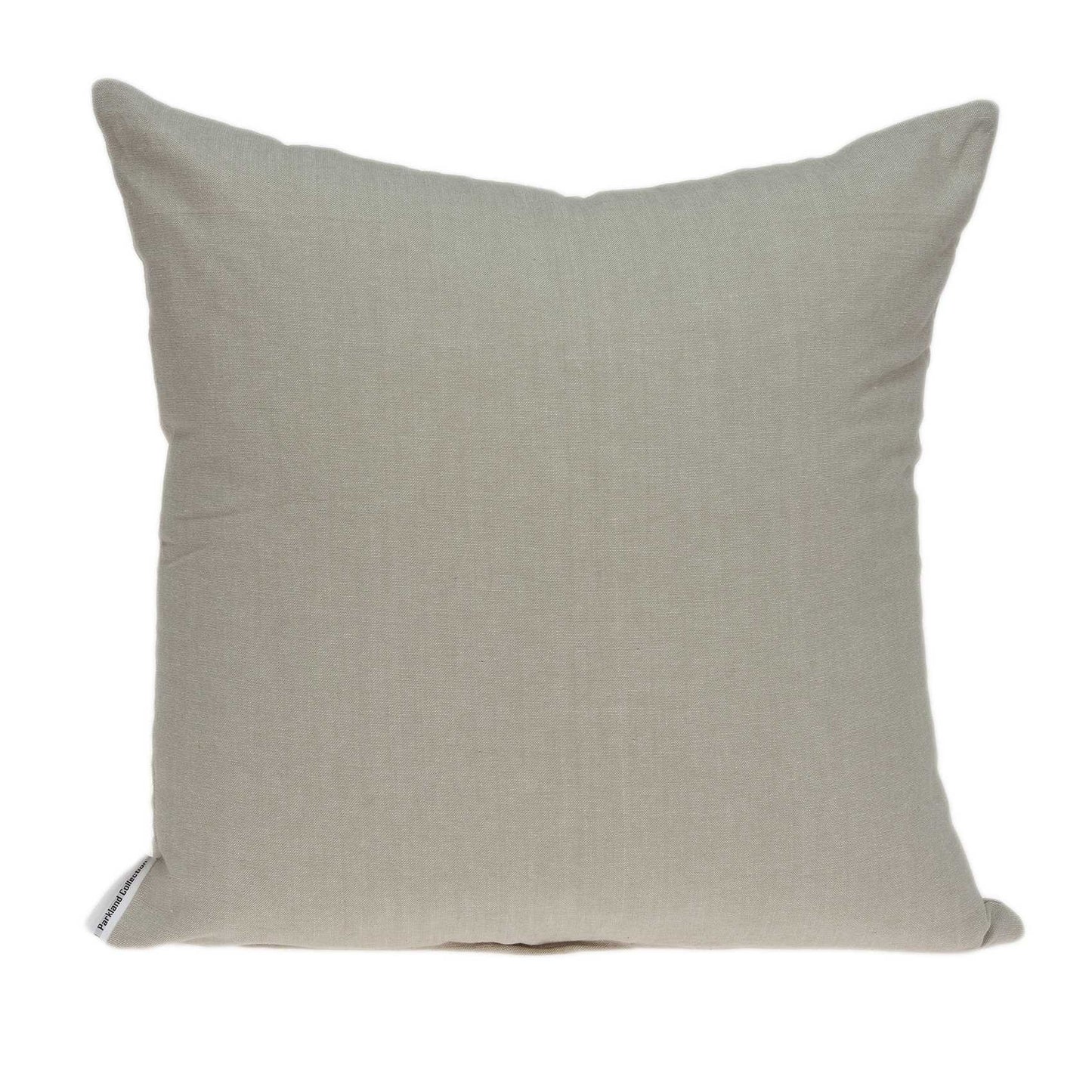 20" Beige Cotton Throw Pillow