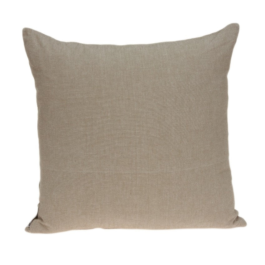 20" Tan Cotton Throw Pillow