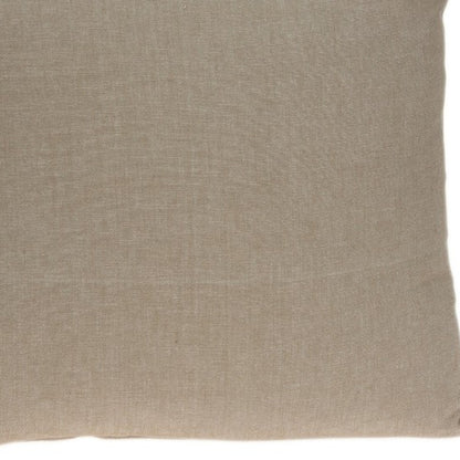 20" Tan Cotton Throw Pillow