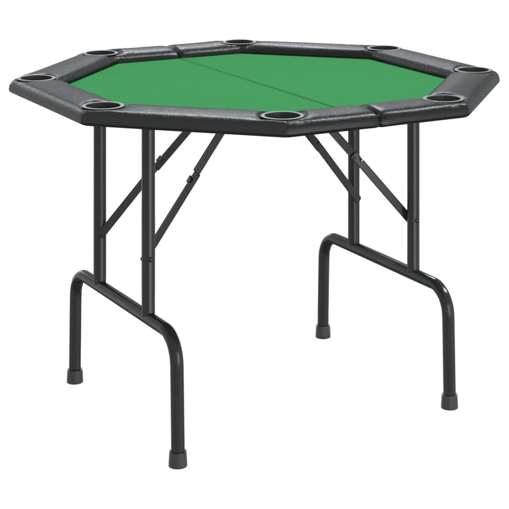 8-Player Folding Poker Table Green 42.5"x42.5"x29.5"