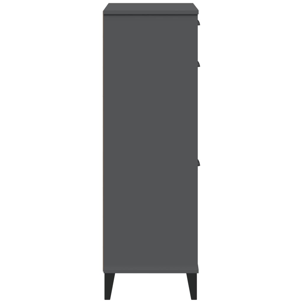 Shoe Cabinet VIKEN Anthracite Gray Engineered Wood