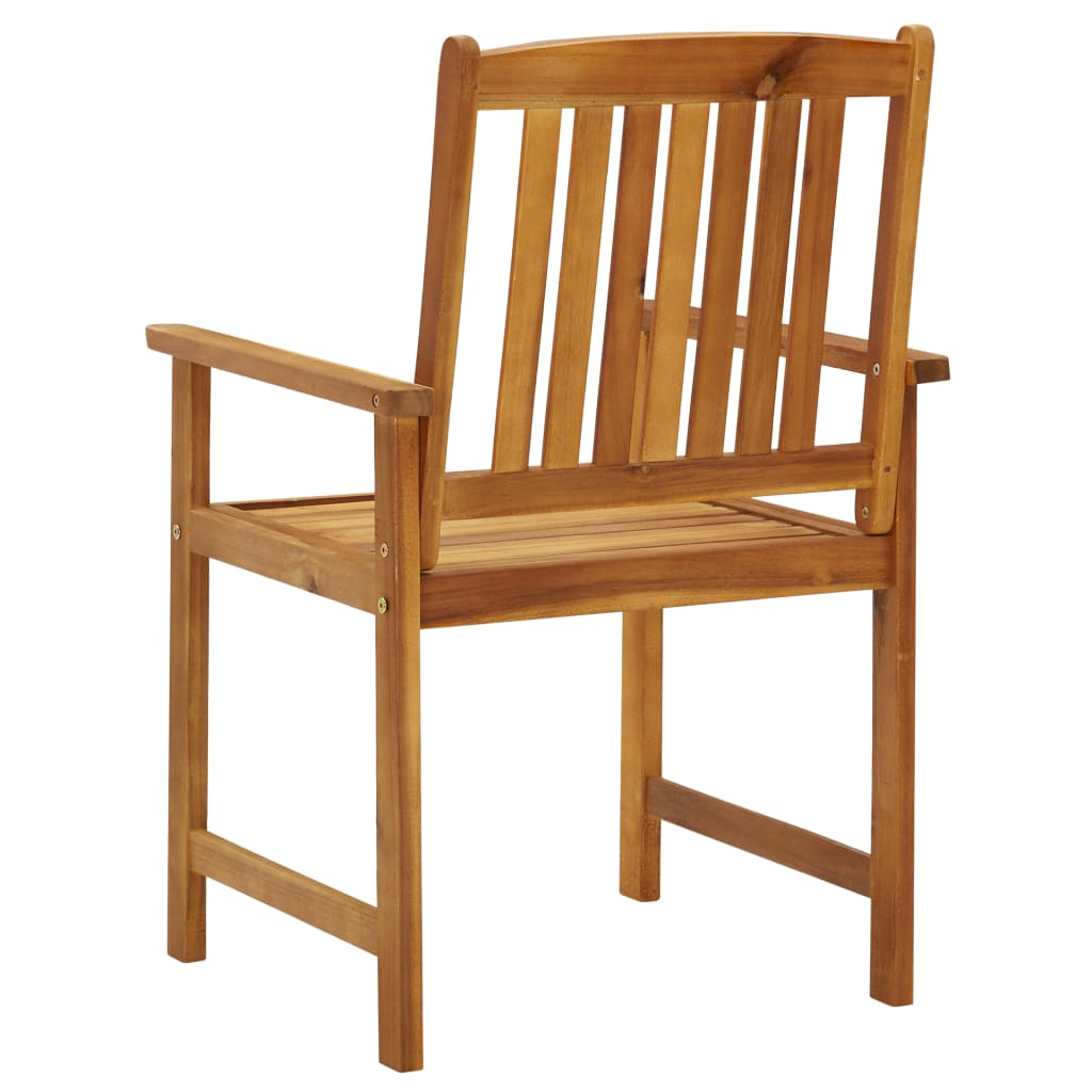 Patio Chairs with Cushions 2 pcs Solid Acacia Wood