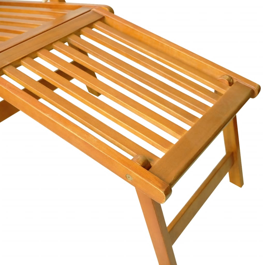 Patio Deck Chairs with Footrests 2 pcs Solid Wood Acacia