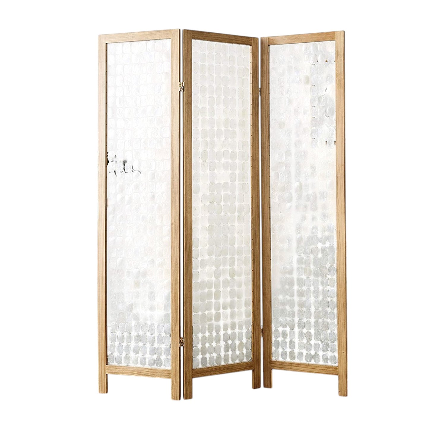 71" Clear Folding Three Panel Screen Room Divider