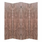 84" Brown Folding Four Panel Screen Room Divider