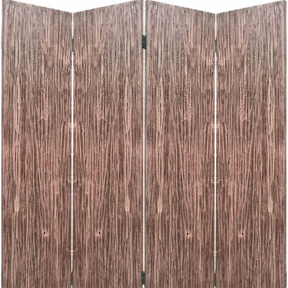 84" Brown Folding Four Panel Screen Room Divider