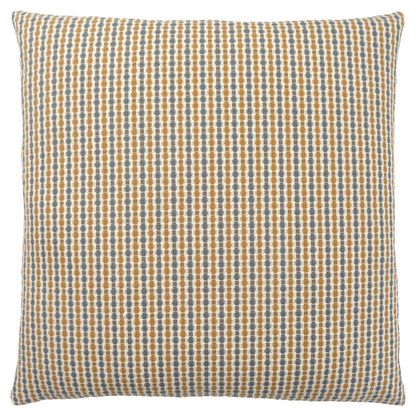 18" X 18" Blue and Gray Polyester Striped Zippered Pillow