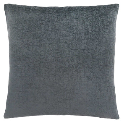 18" X 18" Taupe Velvet Polyester Mosaic Zippered Pillow