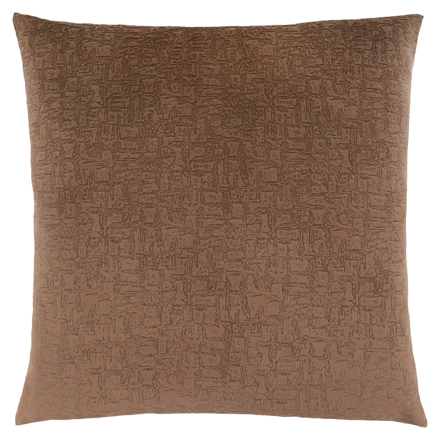 18" X 18" Taupe Velvet Polyester Mosaic Zippered Pillow