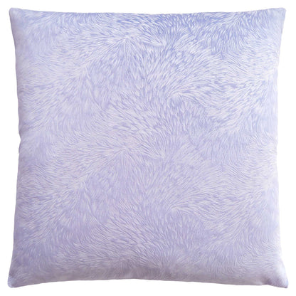 18" X 18" Taupe Velvet Polyester Feather Zippered Pillow