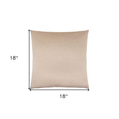 18" X 18" Gold Polyester Zippered Pillow